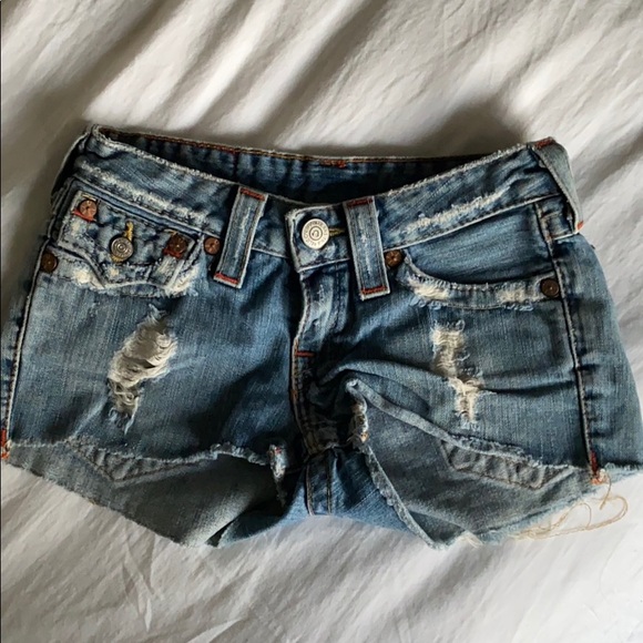 True Religion Daisy Duke distressed shorts - Picture 1 of 5